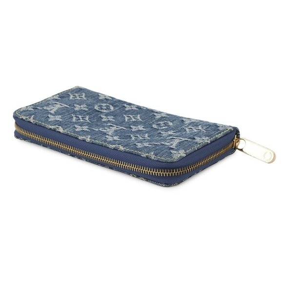 LOUIS VUITTON Zippy Wallet Monogram Denim Blue M95341 - Picture 3 of 10